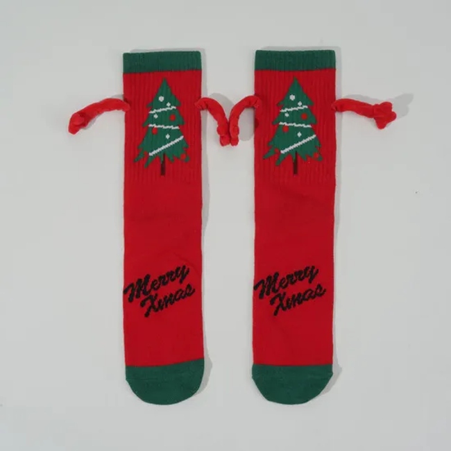 Hand Socks Red Couple Warm Cotton Christmas Magnetic Socks