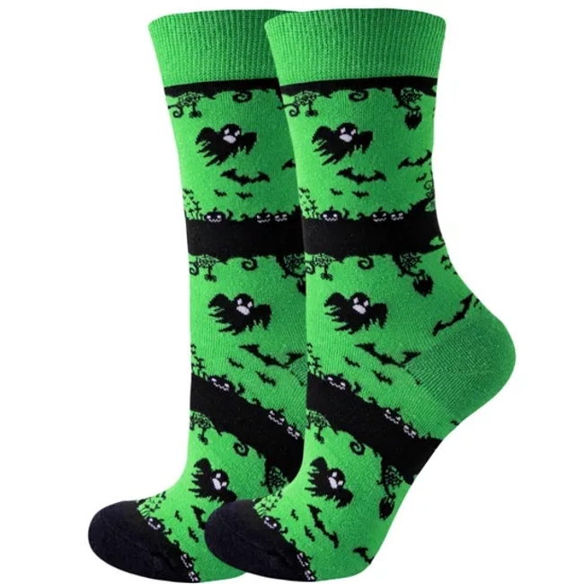 Youki Women′s Socks Ghost Ins Pumpkin Socks Skull Halloween Tube Socks