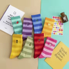 Colorful Women′s Cotton Soft Embroidery Fruit Crew MID Calf Socks