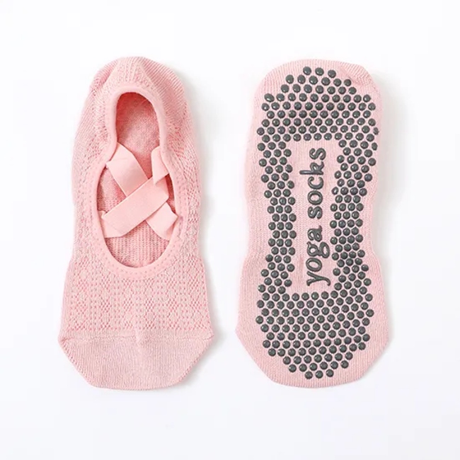 Premium Anti-Slip Yoga Socks for Women with Cross Straps