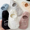 Summer Women′ S Colorful Casual Cotton Trainer Liner Socks Invisible Socks Summer Shallow-Necked Short Socks with Adhesive at The Heel
