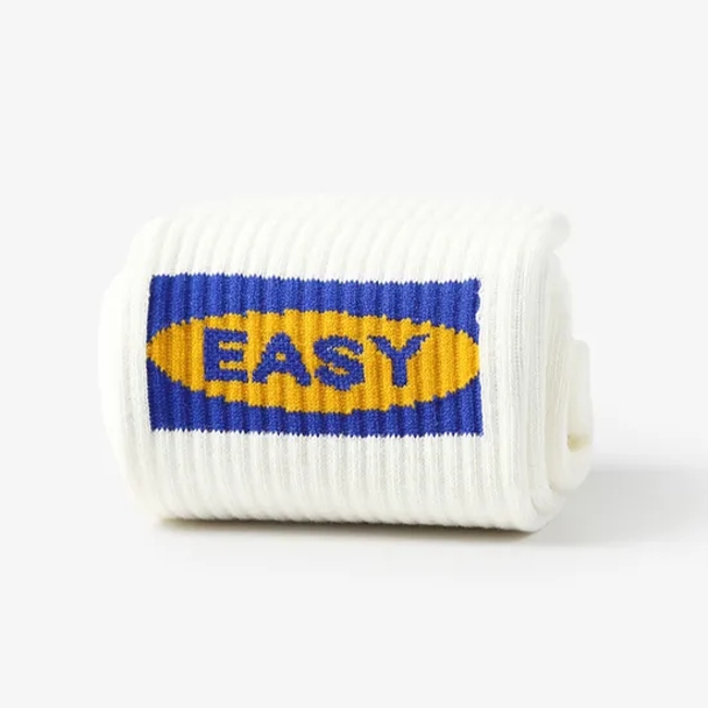 Wholesale Custom Logo Men Women Kids Cotton Crew Daily White Socks