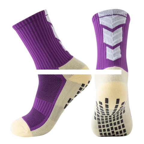 Football Training Socks Towel Sports Socks Crew Non Slip Silicone Grip Socks