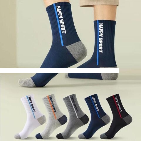 Men s mid length business sports socks, sweat absorbing and breathable socks