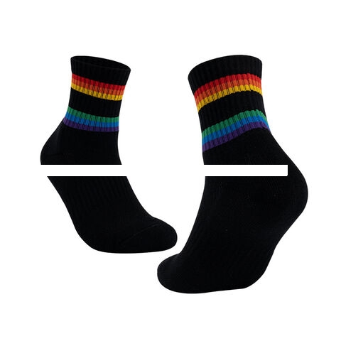 Factory Direct Selling Colorful Printing Logo Men s Golf Socks Quality Cotton Sports Socks Custom Logo