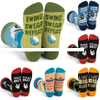 Fashion Style Pure Cotton Custom Letter Jacquard Crew Sports Socks Christmas Stocking For Unisex