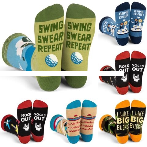 Fashion Style Pure Cotton Custom Letter Jacquard Crew Sports Socks Christmas Stocking For Unisex