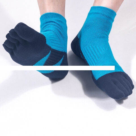High Quality Custom crew spandex toe separator socks athletic women toe socks five toe finger socks