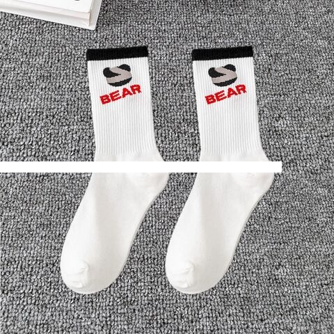 Low Moq Factory Price Fashion Sport Socks Support Custom Jacquard Design Crew Cotton Socks