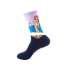  New Style Fashion Top Quality Oil Painting Sport Socks Free Custom Jacquard Design Socks