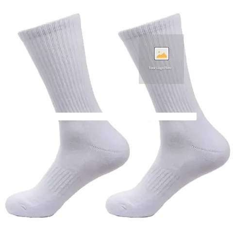 Manufacturer OEM Solid Color Design Custom Your Own Logo Cotton Unisex Athletic Cycling Gym Terry Men Sport Socks
