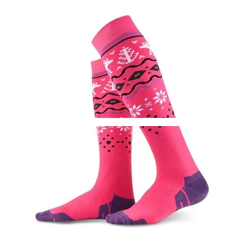 Autumn And Winter Fashion Color Pattern Thickened Warm Ski Socks Custom Color Compression Sports Socks