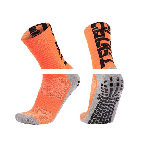 Wholesale Custom Logo Grip Socks for Athlete Breathable Crew Socks Anti slip Football Socks Summer