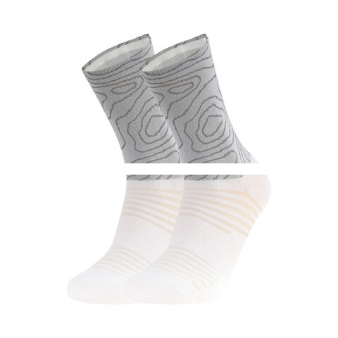 Hot sale Medium tube reflective yarn breathable and wear resistant quick drying running socks