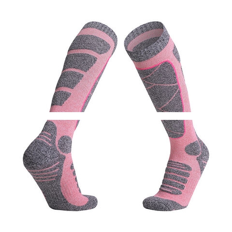 Long Tube Ski Socks with Towel Bottom for Women