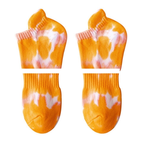 Korean Color Sports Socks Tie Dye Men s Short Socks Shallow Mouth Low Top Non slip Custom Socks