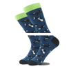 Men s New Cotton Fashionable and Personalized Mid length Contrast Color Cotton Socks