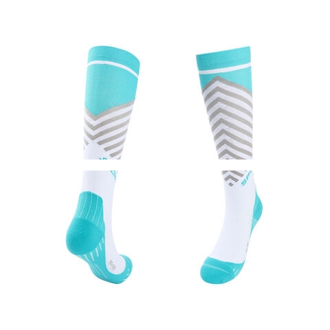 Wholesale non slip, sweat wicking, anti friction Quick drying, nylon %+ elastic+covered yarn compression socks