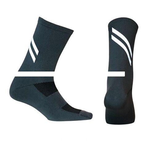 Factory Wholesale Personalized Custom Design Pure Cotton Knitting Reflective Cycling Sports Socks For Men
