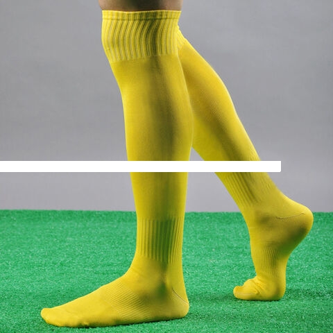 High Quality Custom Logo Long Football Socks Sports Soccer Socks Men Over Knee High Soccer Socks