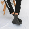 Wholesale Solid Color Double Needle Medium Tube Business Socks