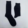 Custom Logo Design Embroidery Jacquard Business Anti-Bacterial Black and White Cotton Mens Tube Crew Socks