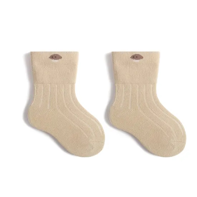 Newborn Baby Socks Autumn and Winter New Wide Mouth Loose Toe Baby Socks Cute Cartoon Boneless MID Cotton Socks