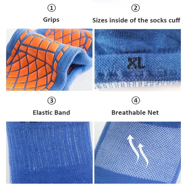 Customise Wholesale Adult Women Non-Slip Jump Training Custom Grip Kids Anti Slip Park Trampoline Sock for Trampoline