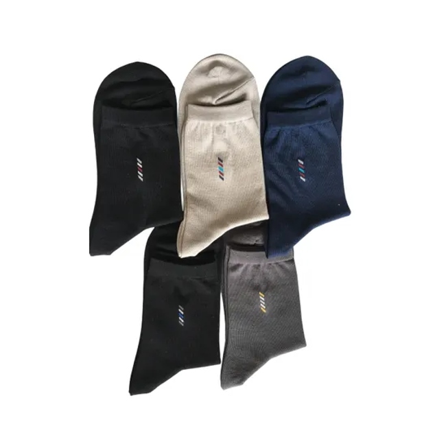Antibacterial Soft Breathable High Elastic Mercerized Cotton Value Business Men Ankle Crew Socks