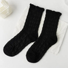 Fashion Sweet MID-Calf Socks Black and White Lace Pileup Socks New Hundred Jk Socks Spring and Summer Thin Breathable Women′s Socks