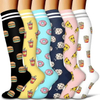 Dropshipping Colorful Fancy Knee High Running Sport Nursing Compression Socks for Men