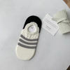 Socks Women Summer New Cool Black and White Diamond Ins Small Fresh Striped Letters Non-Slip Rubber Boat Socks Invisible Female Socks