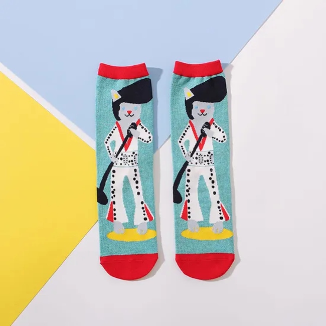 King of Song Series Socks Girls New Illustration Literature MID-Calf Socks Summer Sweat Breathable Socks