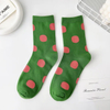 Rainbow Polka DOT MID-Calf Socks Girls Casual Japanese Big Polka DOT Sweat Socks Vintage Modern Girls MID-Calf Socks
