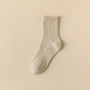 Free Size Solid Color Casual Business Cotton Men Women Crew Socks