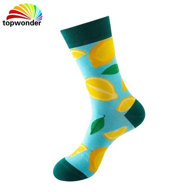 Customize All Sorts of Colorful Sock Fashion Sock Fruit Sock Crew Sock in Many Colors Sizes and Material for All Ages