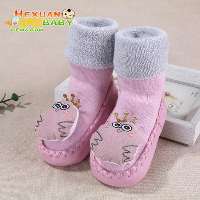 Newborn Toddler Sock Cartoon Baby Shoes Sock Non Slip Rubber Sole Children′s Floor Socks