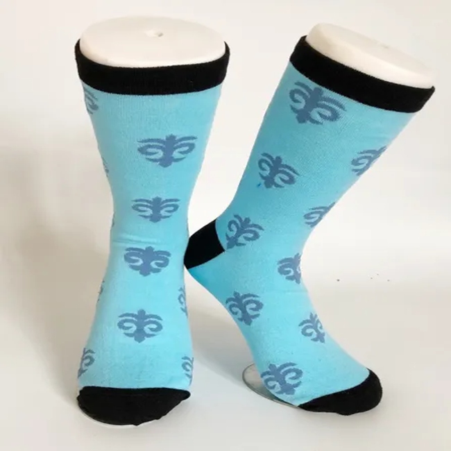Men Striped Carded Cotton Busniess Socks