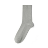 Custom Made Mens Ribbed Mercerized Cotton Business Socks Solid Color Man Crew Socks
