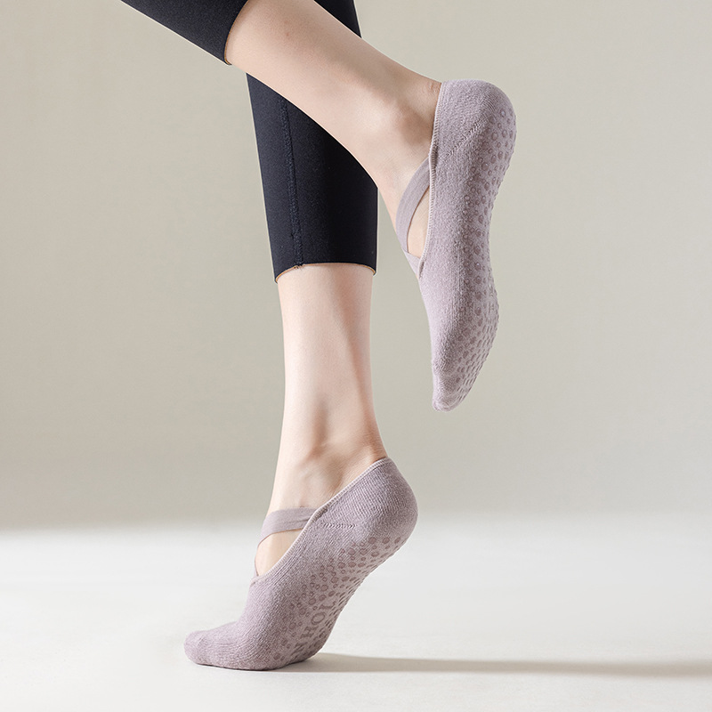 high-volume orders New Anti Slip Yoga Socks Silicone Ballet Pilates Socks Women's Backless Breathable Bandages Professional 