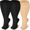 Custom Loose Solid Color Diabetic Socks Non Skid Knee Compression Socks for Women and Men