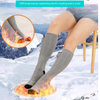 Washable Rechargeable Electric Heating Cycling Socks 3 Modes Elastic Cotton Socks for Winter Outdoor Activities (with Power Bank)