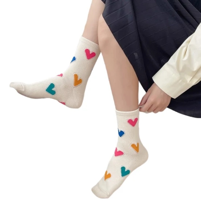 Cotton Soft Women Ladies Girls Ankle Socks Classic Hearts Fashion Colors Casual Party Socks