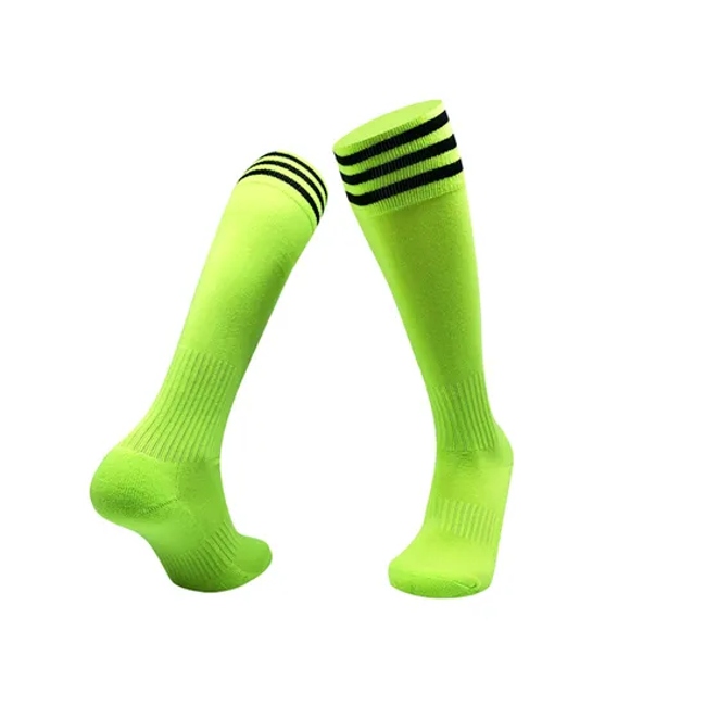 151-513# Thickened Three-Bar Towel-Soled Football Training Socks for Adults
