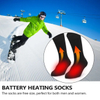 Battery Heated Socks for Cold Weather - Electric Foot Warmer for Hunting, Skiing, Camping (1 Pair, Includes 3 Batteries)