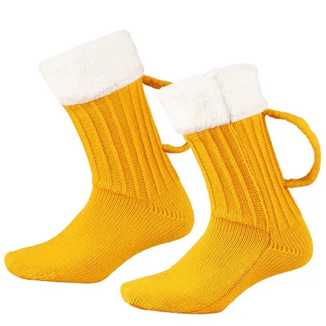 Knit MID-Tube Wool Stockings Christmas Socks Floor Socks 3D Creative Beer Socks