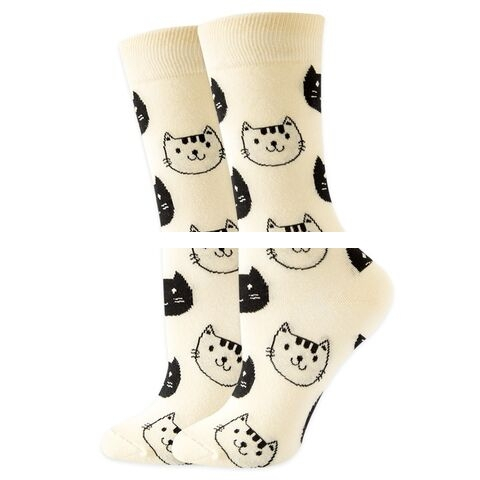 High Quality Unisex Printed Hosiery Women s Cotton Blend Casual Graphic Crew Socks Customized Logo Direct Factory Daily