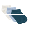 Durable Ladies cotton polyester spandex knitted PK demi crew socks, g pair, GG, YWHITE GREY EMB SMILEY