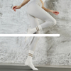 Factory Cheap Ginger All Season Cotton Anti Slip Compressed Two Strips Tube Pilates Daily Sports Socks
