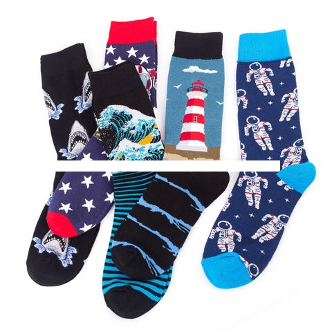 Professional custom jacquard logo N combed cotton unisex casual crew socks high quality breathable comfort deodorant man socks